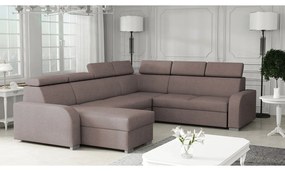 Sarokkanapé U Lyseri 2rR2pLC (barnásszürke) (tárolóhellyel). 1104922