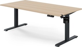Elektromos íróasztal magasságállítással ergonomikus antracit/sonoma tölgy,1600x800 mm: ARIA