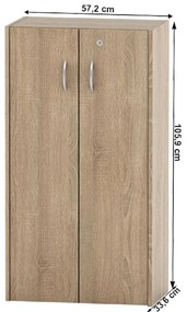 TEMPO ASISTENT 034 szekrény zárral, sonoma tölgy