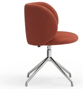 Téglavörös kárpitozott étkezőfotel Mogi – Teulat