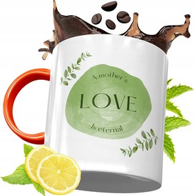 Narancssárga Bögre Anyák Napjára Ajándék fényképes nyomattal