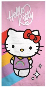 Hello Kitty Rainbow fürdőlepedő, strand törölköző 70x140cm (Fast Dry)