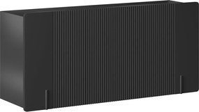 Malmi függesztett komód 150 cm háromajtós - matt fekete / fekete