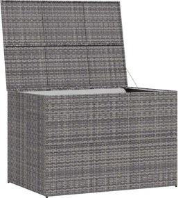 Szürke Polyrattan Kerti Tárolóláda 150 X 100 X 100 Cm