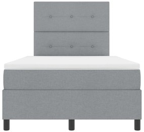 Boxspring Ágy Matraccal Világosszürke Kis Kétszemélyes Szövet