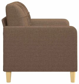 kétszemélyes barna szövetkanapé 120 cm