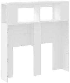 fehér szerelt fa LED-es fejtámla 100x18,5x103,5 cm