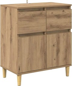 vidaXL Széf fiókkal Artisan tölgy 60 x 35 x 70 cm Faanyag