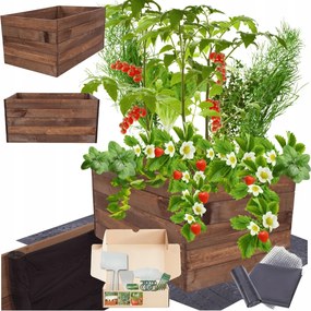 Zöldségágyás magasított láda inspekt virágtartó impregnáló 45x100x80