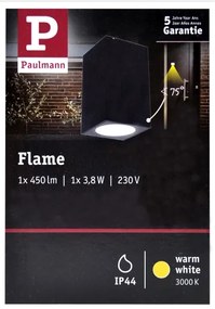 Paulmann 94327 - LED/3,8W IP44 Kültéri fali lámpa FLAME 230V antracit