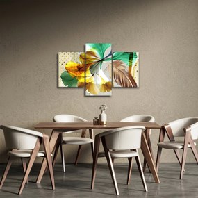 Kép - Levelek tollal (90x60 cm)