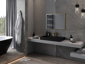 Mexen Loft téglalap alakú fürdőszobai tükör 80 x 60 cm, arany keret - 9852-080-060-000-50