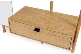 Tripod tölgyfa előszoba bútor tükörrel - Woodman