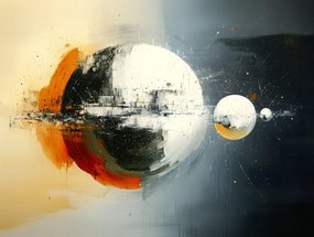 Vászonkép Canvas Absztrakt Kozmosz Bolygó Hold Galaxis 80x60