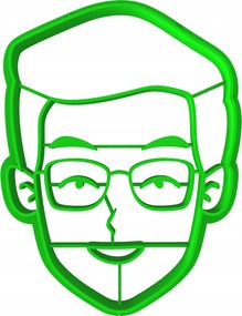 Forma Lyukasztó Mézeskalács kiszúró Apák Napja Apa 8cm