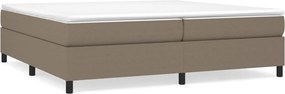 vidaXL tópszínű szövet rugós ágy matraccal 200 x 200 cm