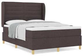 Boxspring Ágy Mattal Sötétbarna 140x200 cm Szövet