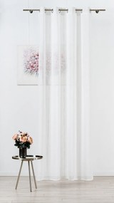 Mendola Belső függöny, Troy, 140x245 cm, poliészter, fehér