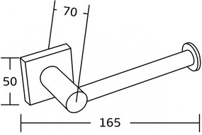 Mexen tartozékok, WC papír tartó RUFO, króm, 7050933-00