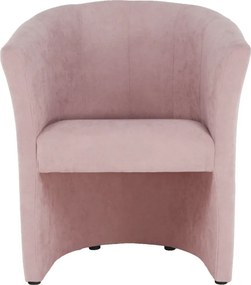 Klub fotel puffal, rózsaszín, ROSE