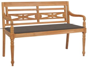 tömör tíkfa Batavia pad tópszínű párnával 120 cm