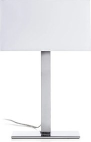 RENDL PLAZA M asztali lámpa fehér króm 230V LED E27 15W