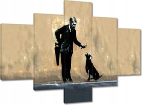 Vászonkép 100x70 Banksy Jó kutya Kutya