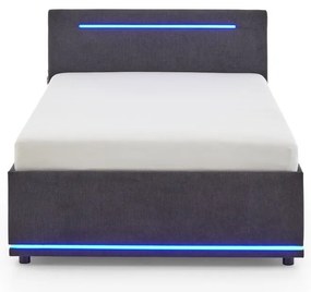 Sötétszürke kárpitozott gyerekágy ágyrács nélkül 120x200 cm Circle – Meise Möbel