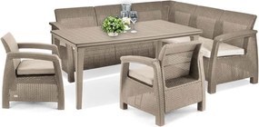 Corfu Relax duo kerti bútor garnitúra futura asztallal cappuccino