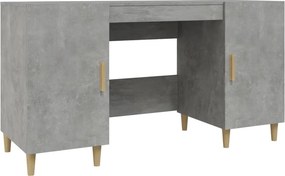 vidaXL betonszürke szerelt fa íróasztal 140 x 50 x 75 cm