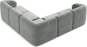 Szürke zsenília sarokkanapé Lani – Makamii