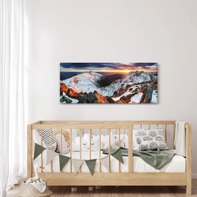 Kép - Téli hegyi panoráma (120x50 cm)