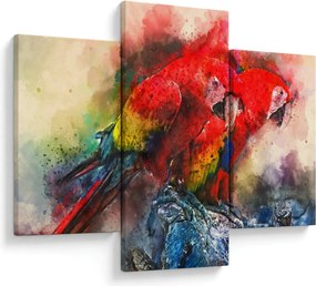 Vörös ara papagájok képe (90x60 cm)