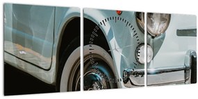 Kép - Fiat retro autó (órával) (90x30 cm)