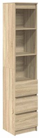 sonoma tölgy szerelt fa magasszekrény 37,5x35x180 cm