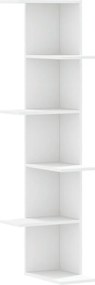 vidaXL fehér szerelt fa fali sarokpolc 36,5 x 36,5 x 140 cm