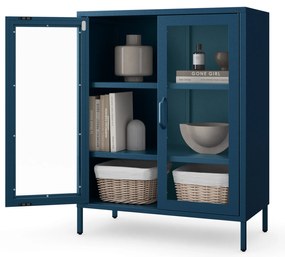 Vitrin GINA, 800 x 1015 x 400 mm, Modern: sötétkék