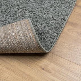 PAMPLONA zöld magas szálú bolyhos modern szőnyeg 80 x 250 cm
