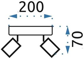 Szerszámlámpa - Fém mennyezeti lámpa PLAFON REFLECTOR APP696-2C, fekete, OSW-05342