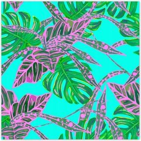 Poszterek 140x140 Monstera Rózsalevelek