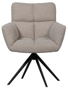 Bézs kárpitozott étkezőfotel Vinny – WOOOD