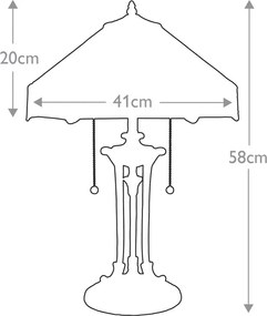 Quoizel INDUS QZ-INDUS-TL Asztali lámpa 2x60W/E27