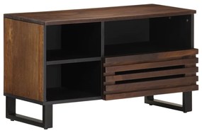 barna tömör mangófa TV-szekrény 80 x 34 x 46 cm