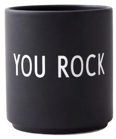 Fekete porcelán bögre 300 ml You Rock – Design Letters