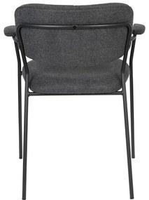 Antracitszürke étkezőszék szett 2 db-os Jolien – White Label