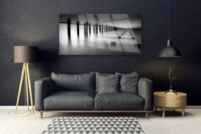 Üvegkép falra Fog Pier Architecture 125x50 cm