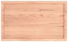 világosbarna kezelt tömör tölgyfa asztallap 100x60x(2-6) cm
