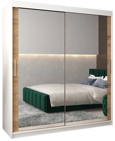 Ruhásszekrény 180 cm Toki 3 (matt fekete + artisan tölgy). 1065085