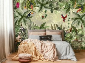 Madarak a dzsungelben poszter, fotótapéta, Vlies (250 x 175 cm)