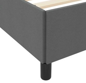 Boxrugós ágy Sötétszürke és Fekete 200 x 200 cm